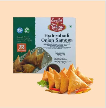 Swetha Telugu Foods Hyderabadi Onion Samosa (12 pcs) – 300g