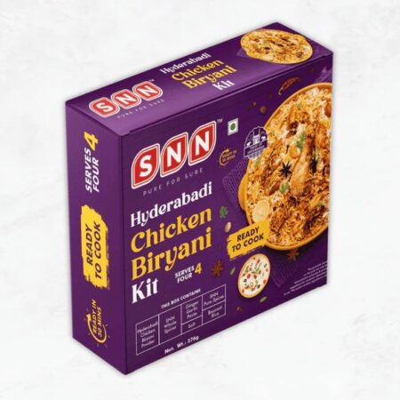 SNN Hyderabadi Chicken Biryani Kit - Ready to Cook Meal Kit, Serves 4 (376g)