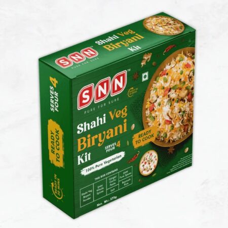 SNN Shahi Veg Biryani Kit - Ready to Cook Meal Kit, Serves 4 (375g)