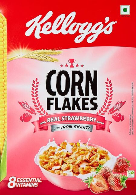 Kellogg's Corn Flakes with Real Strawberry Puree, 300g