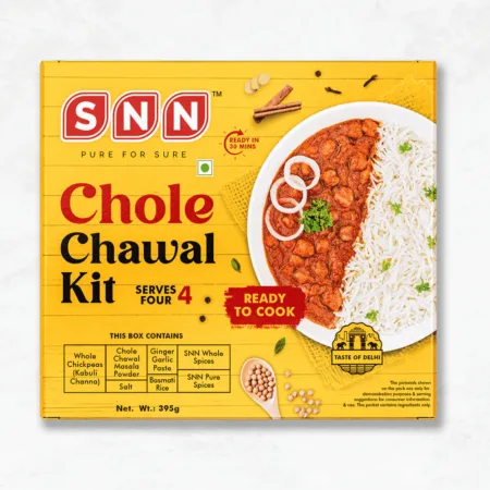SNN Chole Chawal Kit - Ready to Cook Meal Kit, Serves 4 (395g)