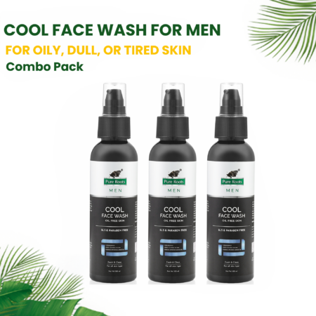Pure Roots Cool Face Wash For Men 100ml (Pack of 3)
