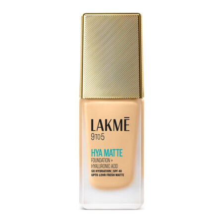 Lakmé 9to5 Hya Matte Foundation | Hyaluronic Acid | Hydrating Matte | Long-Lasting