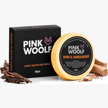 Pink Woolf Shaving Soap Refill for Men - 50g Soap Puck