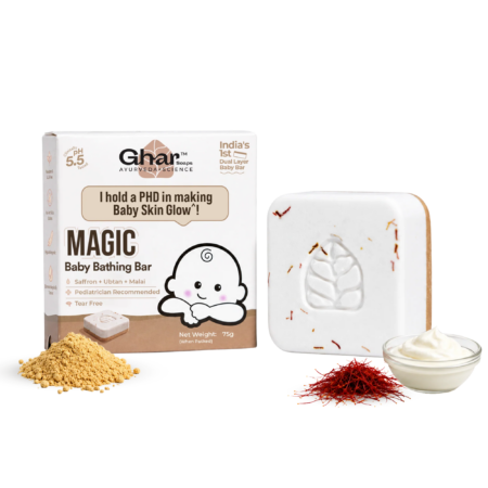 Ghar Soaps Magic Baby Bar | Gentle Natural Baby Soap | Mild & Moisturising - 75g