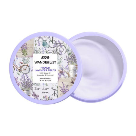 Nykaa Wanderlust French Lavender Perfume Body Butter - 24 Hours Calming Rich Moisture (200ml)