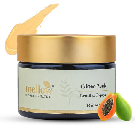 Mellow Glow Pack | Papaya, Lentils, Wheat Germ, Oats & Almonds | Radiant Glow Face Pack | 35gm